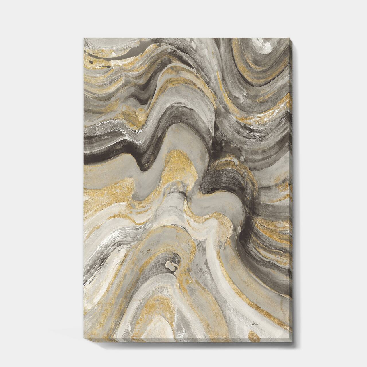 Designart - Glam Gold Canion - Modern & Transitional Canvas Art